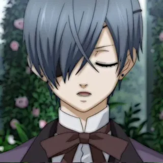 🗝 902082b2 Ciel Phantomhive Black Butler Anime, Postać, Manga, Ciel Phantomhive, Black Butler telegram sticker