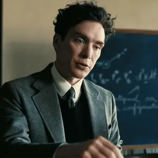 🎬 9a655cb7 Robert Oppenheimer Oppenheimer homem, retrato, cientista, física, Cillian Murphy whatsapp sticker
