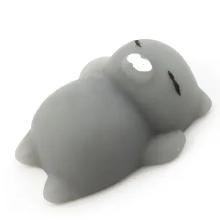 😬 da381292 animal, foca, fofo, dormindo, macio, brinquedo, cinza, calmo whatsapp sticker