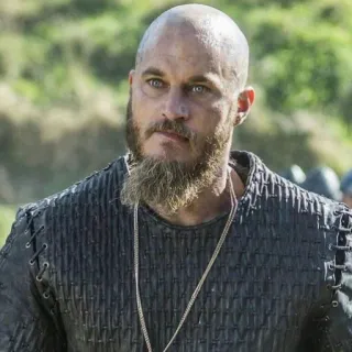 😳 8e6a1f67 Ragnar Lothbrok Vikings Ragnar, Vikings, Drama histórico, Guerreiro, Barba telegram sticker