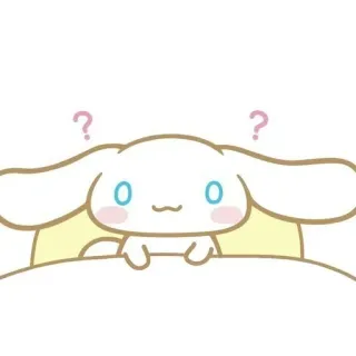 🌟 325636fc Cinnamoroll Cinnamoroll, Sanrio, kawaii, fofo, cachorro, ponto de interrogação telegram sticker