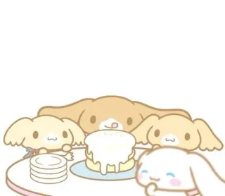 🌟 3b65b682 Cinnamoroll Cinnamoroll, Sanrio, fofo, kawaii, cachorro, bolo, sobremesa, amigos telegram sticker