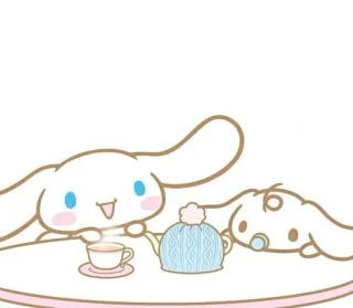 🌟 907cda0e Cinnamoroll Cinnamoroll, Sanrio, fofo, kawaii, chá, bule telegram sticker