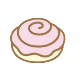 ⭐️ d30d1db7 comida, doce, sobremesa, rolo de canela, pastelaria, padaria telegram sticker