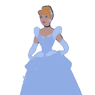 👸 0c1d9d3d Cinderella kartun, putri, gaun, dongeng, Disney whatsapp sticker