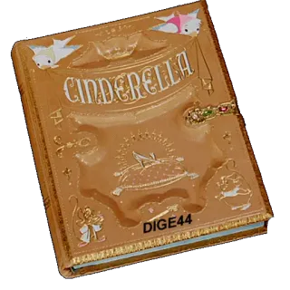 📕 3d27ce70 Cinderella CINDERELLA DIGE44 buku, dongeng, putri, sepatu kaca, tikus, buku cerita whatsapp sticker