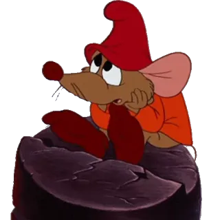 😩 4b9c9926 Gus Cinderella tikus, disney, cinderella, kartun, sedih, lucu whatsapp sticker