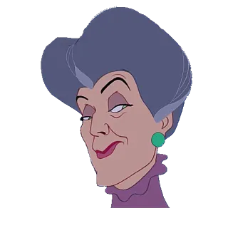 👵 8e117a1c Lady Tremaine Cinderella Disney, Ibu tiri jahat, Kartun, Karakter whatsapp sticker