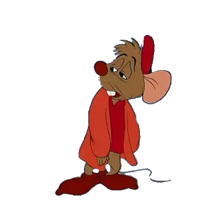 😞 a97fe885 Gus Cinderella tikus, kartun, disney, imut, karakter whatsapp sticker