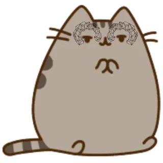 💫 a8878f41 Pusheen pusheen, 猫, メガネ, 漫画 telegram sticker