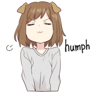 😌 3638163a hুমph อนิเมะ, ผู้หญิง, น่ารัก, หมา, หู, โหนก telegram sticker