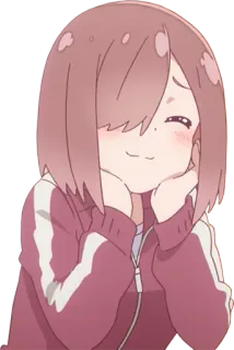 😍 431c183e Anime, Kartun, Gadis, Karakter, Senyum, Imut, Merah muda telegram sticker