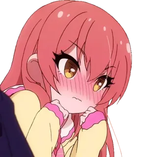 😳 46240b17 Anime, Gadis, Memerah, Lucu, Kartun, Marah telegram sticker