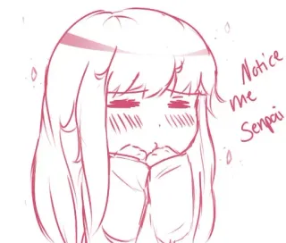 😩 9c23fbbe Notice me Senpai Anime, Manga, Perhatikan aku, Senpai, Lucu telegram sticker