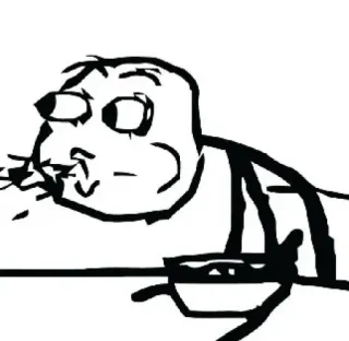 🥣 087e6f90 meme, eating, funny, cartoon, internet meme, comic, expression telegram sticker