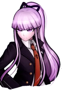 👱‍♀ e2c30640 Kyoko Kirigiri Danganronpa anime, character, kyoko kirigiri, danganronpa, purple hair, detective telegram sticker