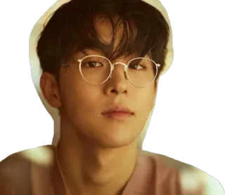 😶 2555c812 男性, 眼鏡, ポートレート, 人物, 男, 顔 telegram sticker