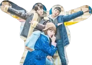 😎 95b5c760 人々, グループ, 韓国ドラマ, 友達, ポーズ, ファッション, スタイル telegram sticker