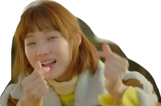 😘 a84e943c 韓国, 女の子, 女優, 指ハート, 笑顔, 可愛い, 明るい telegram sticker