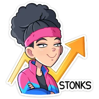 📈 65531d5b STONKS Stonks, Finanzas, Meme, Bolsa, Inversión, Dinero telegram sticker