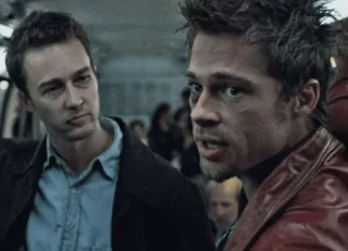 👊 79b4b997 Fight Club Fight Club, Brad Pitt, Edward Norton, movie, violence, fighting telegram sticker