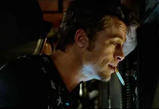 👊 8499603a smoking, cigarette, man, portrait, Brad Pitt telegram sticker