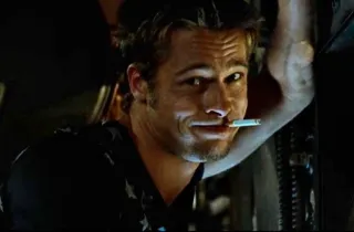 👊 b7b9c6e0 Tyler Durden Fight Club Tyler Durden, Fight Club, Brad Pitt, cigarette telegram sticker