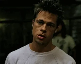 👊 b98773c7 Tyler Durden Fight Club movie, character, Brad Pitt, Tyler Durden, fight club, film telegram sticker