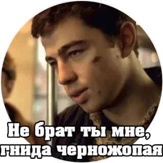 😡 7703afac Не брат ты мне, гнида черножопая telegram sticker