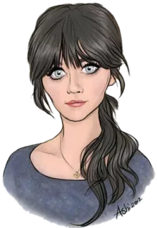 👁 3aa72a71 wanita, gadis, potret, seni, ilustrasi, gambar, kartun telegram sticker