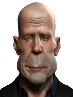 👀 e0331cbd Bruce Willis karikatur, potret, aktor, selebriti, seni digital telegram sticker