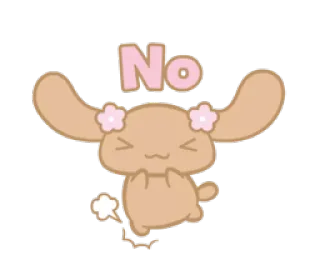🙅 4b1d8e9b No น่ารัก, กระต่าย, ซานริโอ้, ชินนามอนโรล telegram sticker