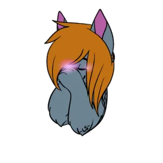 ☺️ 608b31ce dier, cartoon, tekening, verdrietig, huilen telegram sticker