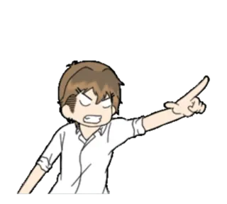 👉 529b0415 Anime, Manga, Zeigen, Chibi, Wütend whatsapp sticker