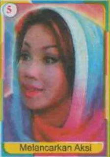 😎 fab02429 Melancarkan Aksi 女性, ポートレート, ヘッドスカーフ, 顔, ヴィンテージ, カード, ステッカー telegram sticker