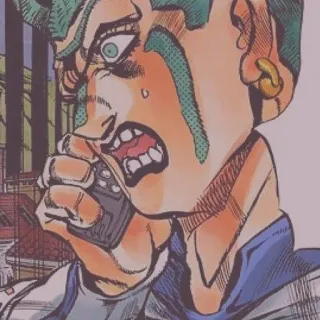 🌿 1d2c37ab Rohan Kishibe JoJo's Bizarre Adventure Anime, Manga, JJBA, Rohan, Kishibe, Telepon, Marah telegram sticker