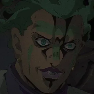 🌿 71508cce Anime, Penjahat, JoJo's Bizarre Adventure, Karakter, Mengancam telegram sticker