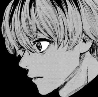 😕 26a30904 Kaneki Ken Tokyo Ghoul อนิเมะ, มังงะ, Tokyo Ghoul, คาเนกิ เคน, ตัวละคร, ขาวดำ telegram sticker