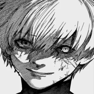 😉 2b84f5e7 Ken Kaneki Tokyo Ghoul อนิเมะ, มังงะ, สยองขวัญ, กูล, มืด, สยอง telegram sticker