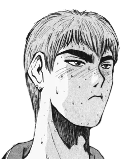 😐 ba31a60e anime, manga, ướt đẫm mồ hôi, chân dung, bản vẽ, hình minh họa telegram sticker