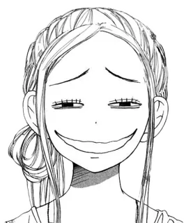 😆 eefa50e1 อนิเมะ, มังงะ, ผู้หญิง, ยิ้ม, ภาพเหมือน, ใบหน้า telegram sticker