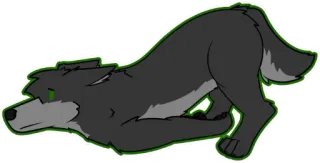 😔 315d2881 lobo, animal, dibujo animado, cánido, perro, ilustración, pegatina whatsapp sticker