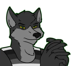 😠 48568f73 Furry, Lobo, Antropomórfico, Presumido, Personaje whatsapp sticker