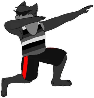 😎 603a74bf Dab, Furry, Lobo, Dibujo animado, Antropomórfico, Animal, Personaje whatsapp sticker