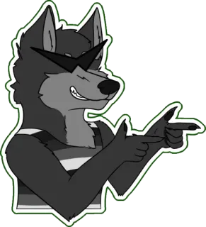😎 9ef340ed lobo, furry, dibujos animados, animal, antropomorfo, personaje, guay whatsapp sticker