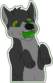🥎 bb7d412b lobo, dibujos animados, animal, personaje, furry whatsapp sticker