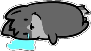 😭 e3e45e96 perro, triste, llorando, deprimido, dibujo animado, animal, ilustración whatsapp sticker