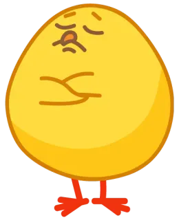 😤 607219b7 frango, desenho animado, amarelo, animal, fofo, emoji whatsapp sticker