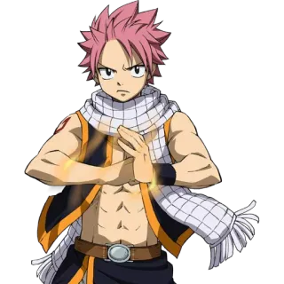 😠 29fb0624 Natsu Dragneel Fairy Tail anime, manga, fairy tail, natsu dragneel, fire magic, character telegram sticker