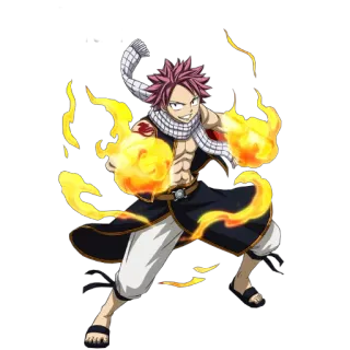 😎 bd384817 Natsu Dragneel Fairy Tail anime, fire, manga, natsu, fairy tail, character, magic telegram sticker